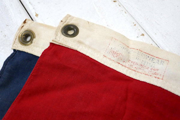 EVERWEAR 赤白青 トリコロール 垂れ幕 ビンテージ バナー フラッグ タペストリー US 旗