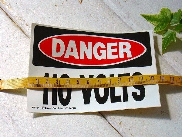 DANGER 110 VOLTS アメリカンビンテージ USA 限定・ステッカー 看板・サイン