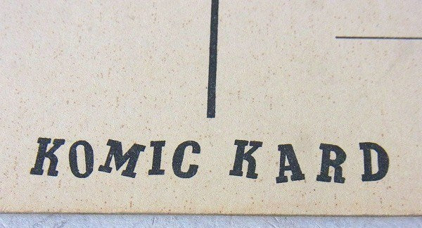 【KOMIC KARD】デッドストック・ヴィンテージ・ポストカード/絵はがき/ウォールデコ