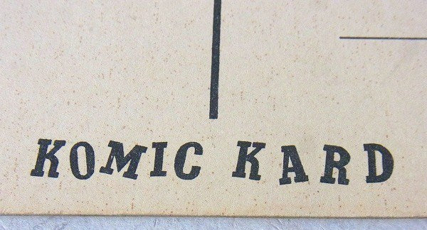 【KOMIC KARD】デッドストック・ヴィンテージ・ポストカード/絵はがき/ウォールデコ