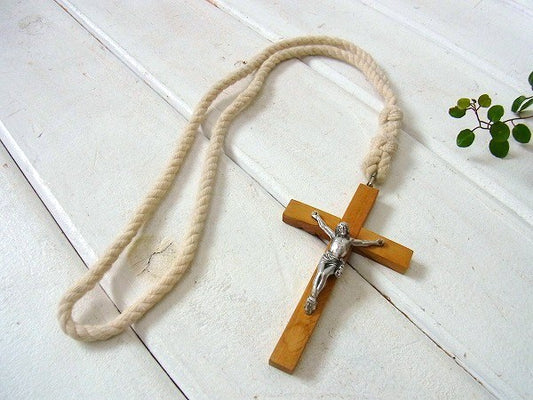 十字架　アンティーク・キリスト・首飾り/ネックレス