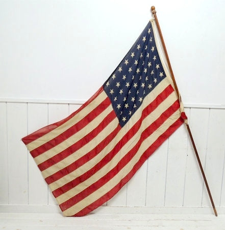 48スター★旗 1912〜1959年・木製ポール付き・特大・ヴィンテージ・アメリカンフラッグ・星条旗