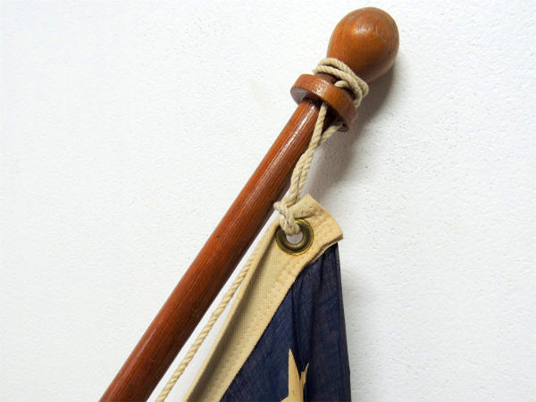 48スター★旗 1912〜1959年・木製ポール付き・特大・ヴィンテージ・アメリカンフラッグ・星条旗