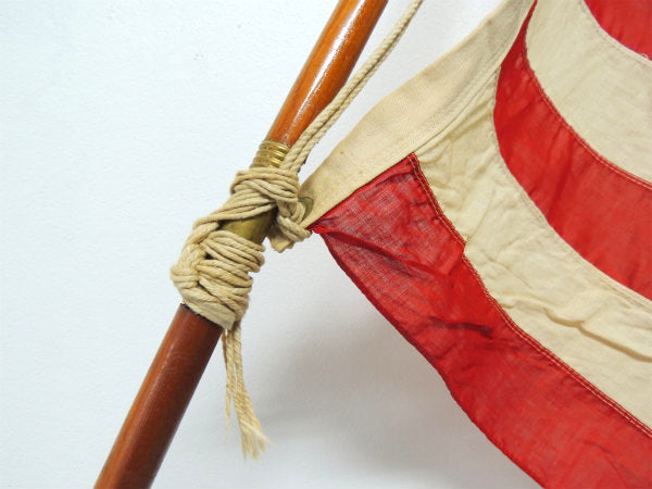 48スター★旗 1912〜1959年・木製ポール付き・特大・ヴィンテージ・アメリカンフラッグ・星条旗