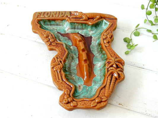 FLORIDA・フラミンゴ・陶器製・50’s~60's ヴィンテージ・灰皿・アシュトレイ USA