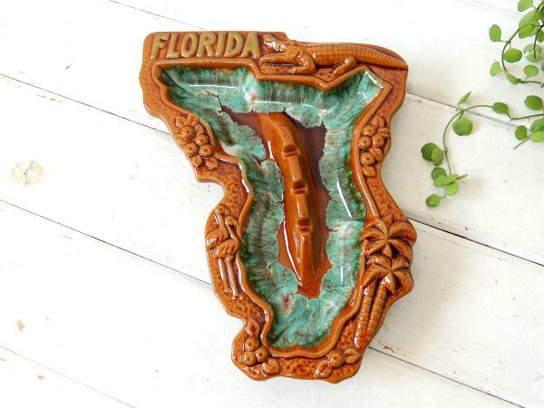 FLORIDA・フラミンゴ・陶器製・50’s~60's ヴィンテージ・灰皿・アシュトレイ USA