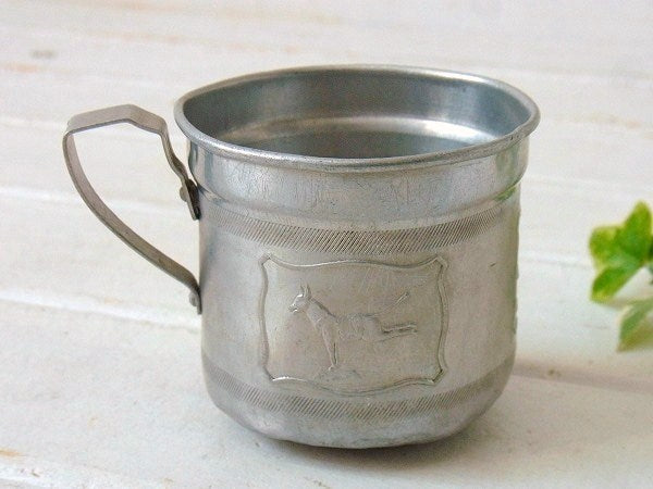 動物柄・ヴィンテージ・アルミコップ/アルミカップ USA