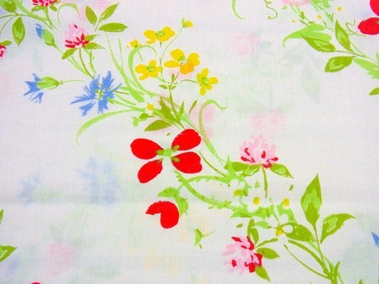 【Sears】花柄ヴィンテージ・ユーズドシーツ(1/2)　USA