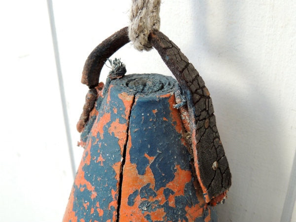 シャビー・マリン・ナンバー入り・木製・ヴィンテージ・ロブスター・ブイ・トラップ・浮き・インテリア