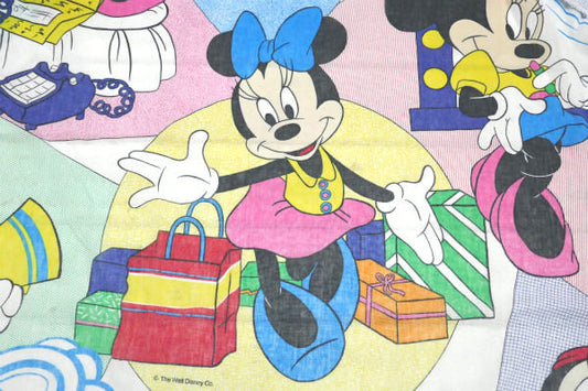 ミニーマウス ディズニー レトロポップ ヴィンテージ ユーズドシーツ(ボックスタイプ)USA
