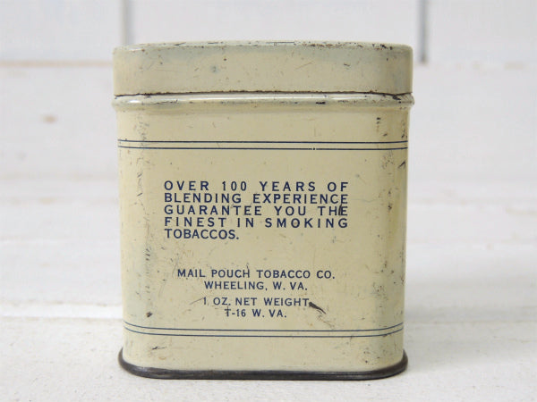 【Whitehall】アイボリー色・タバコの小さなアンティーク・ティン缶/タバコ缶 USA