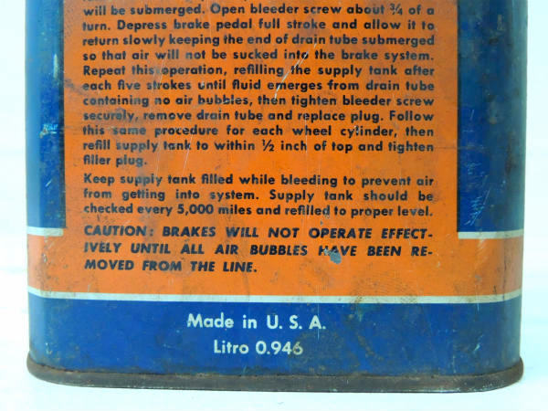 【SEARS】ALLSTATE・アメリカ合衆国柄・ブルー×オレンジ・ヴィンテージ・オイル缶/ガレージ