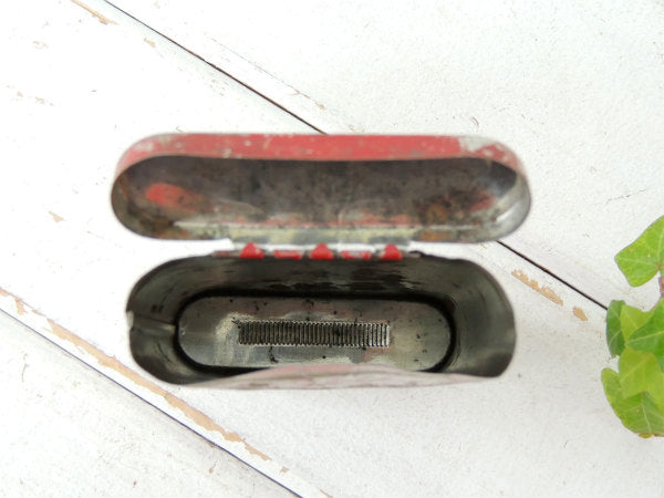 【UNION LEADER】イーグル柄・赤色・アンティーク・OLD・タバコ缶/ブリキ缶 USA