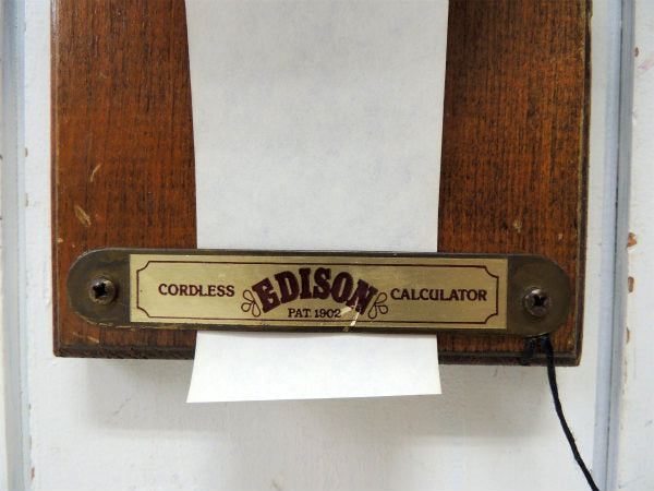 【CORDLESS EDISON CALCULATOR】木製・アンティーク・メモホルダー