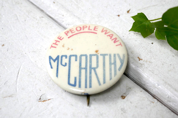 1968's・ユージンマッカーシー・アメリカ大統領選挙・ヴィンテージ・缶バッジ・USA アクセサリー