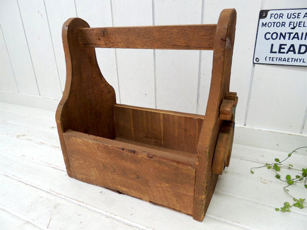 US カウボーイ&ロデオ ウエスタン 木製・ヴィンテージ・ツールボックス キャリーケース 工具箱