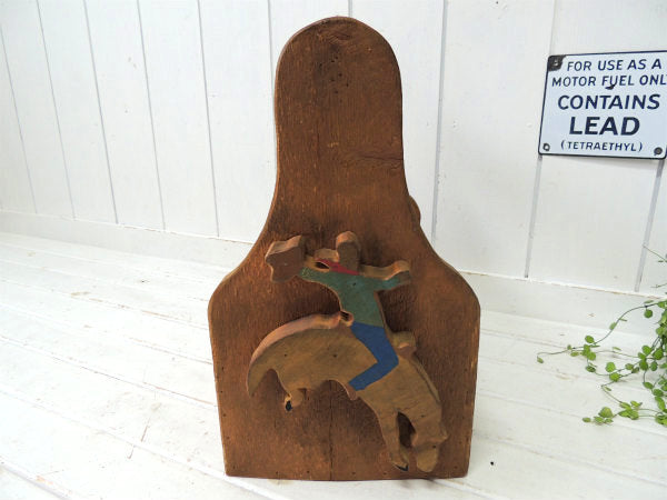 US カウボーイ&ロデオ ウエスタン 木製・ヴィンテージ・ツールボックス キャリーケース 工具箱