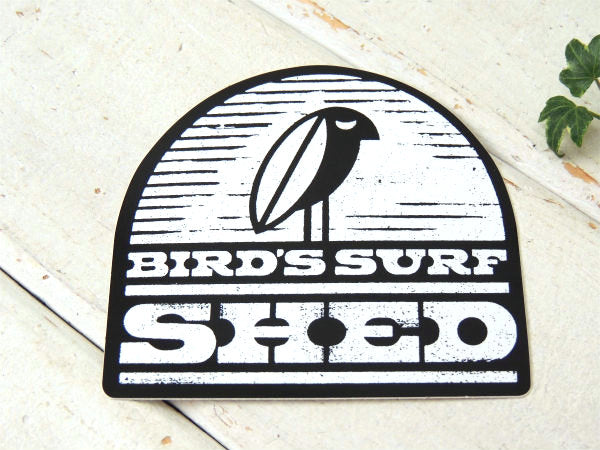 BIRD'S SURF SHED サンディエゴ・サーフショップ・カリフォルニア・ステッカー(黒)