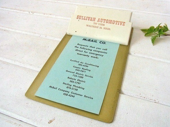 SULLIVAN AUTOMOTIVE サリバンオート メタル製 アメ車 自動車関連 ノベルティ・ヴィンテージ・クリップボード バインダー USA