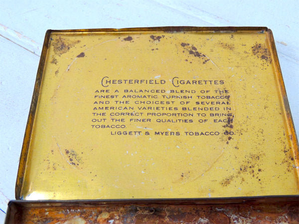 【Chesterfield Cigarette】アンティーク・OLD・タバコ缶/ブリキ缶 USA