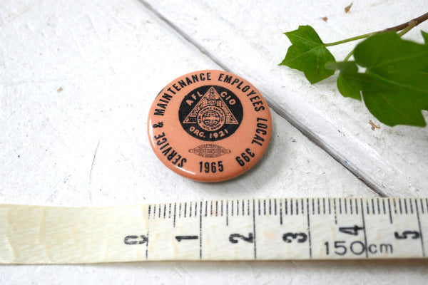 UNION LABEL 1965 SERVICE& アメリカンビンテージ 缶バッジ アドバタイジング