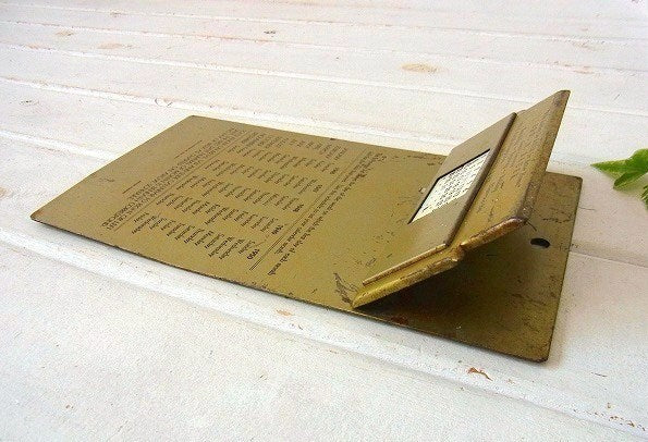 カレンダー付きのメタル製・ノベルティ・アンティーク・バインダー/クリップボード USA