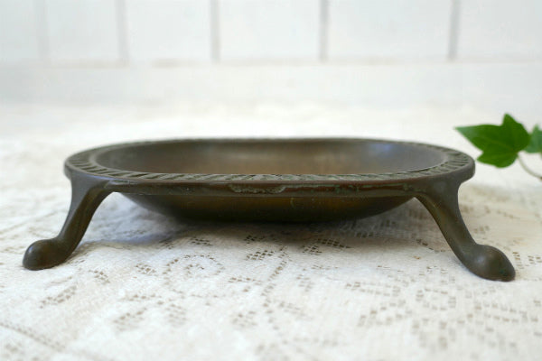 真鍮製・猫足デザイン・エレガント・アンティーク・ソープディッシュ・石鹸置き・トレイ USA