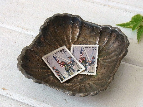 SILVER PLATE 472 PLATEADO ソープディッシュ 貝殻 シェル 模様  アンティーク シルバートレイ 小物入れ　