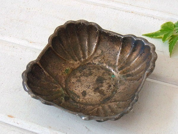 SILVER PLATE 472 PLATEADO ソープディッシュ 貝殻 シェル 模様  アンティーク シルバートレイ 小物入れ　