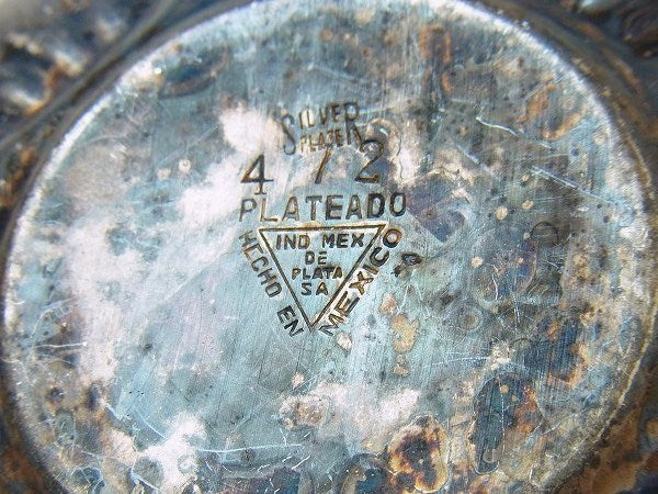 SILVER PLATE 472 PLATEADO ソープディッシュ 貝殻 シェル 模様  アンティーク シルバートレイ 小物入れ　