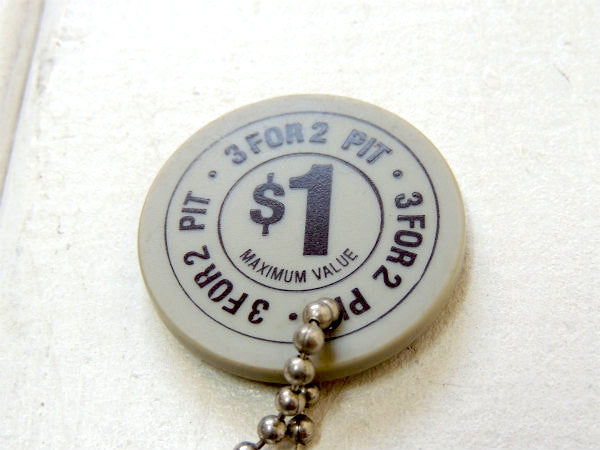 【$1・ラスベガス・カジノ】アドバタイジング・デッドストック・ビンテージ・キーホルダー・ポーカーUS