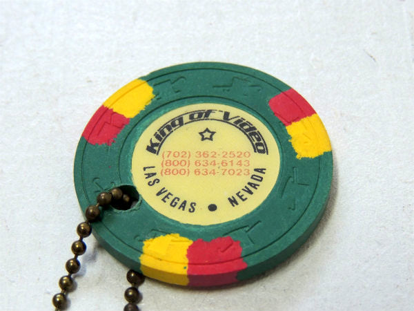 【King of Video・カジノ】デッドストック・ヴィンテージ・キーホルダー・アドバタイジング