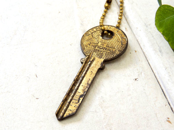 【エッソ・ESSO・1960's】TIGER・アドバタイジング・ビンテージ・キーホルダー・真鍮KEY