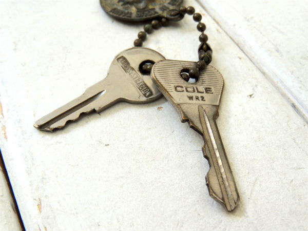 【エッソ・ESSO】TIGER・アドバタイジング・ヴィンテージ・キーホルダー・USA鍵2本・KEY