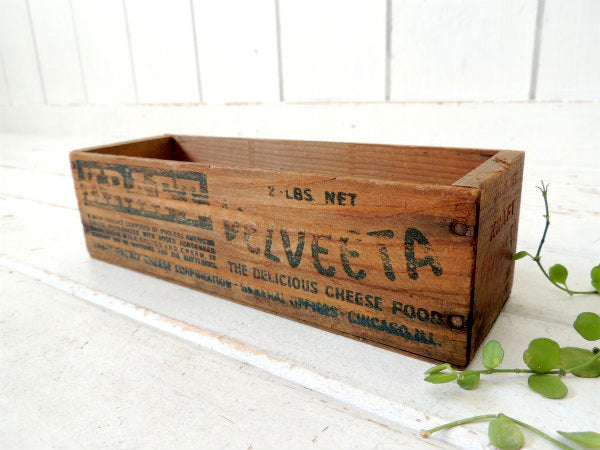 【KRAFT/VELVEETA】クラフト社①アンティーク・チーズボックス・木箱・USA・キッチン雑貨