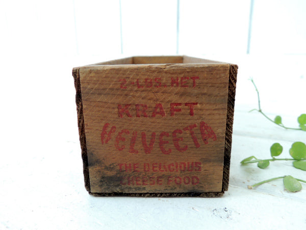 【KRAFT/VELVEETA】クラフト社①アンティーク・チーズボックス・木箱・USA・キッチン雑貨