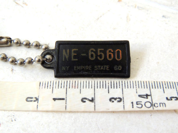 【1960's・ニューヨーク】ナンバープレート型・ビンテージ・キーホルダー・鍵2本付き・キャデラック