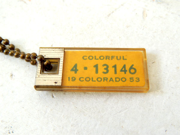 1953's コロラド州 ナンバープレート型 ヴィンテージ キーホルダー鍵 2本 フォード USA