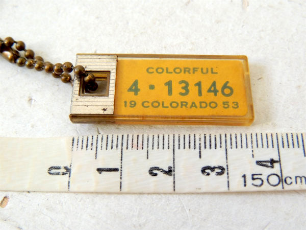 1953's コロラド州 ナンバープレート型 ヴィンテージ キーホルダー鍵 2本 フォード USA