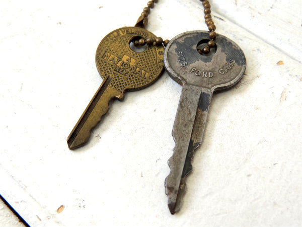 1953's コロラド州 ナンバープレート型 ヴィンテージ キーホルダー鍵 2本 フォード USA