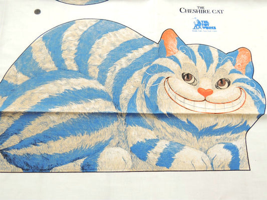 【チェシャ猫】ピロードール・デッドストック・ヴィンテージ・パネル生地/ファブリック/ぬいぐるみ/ネコ