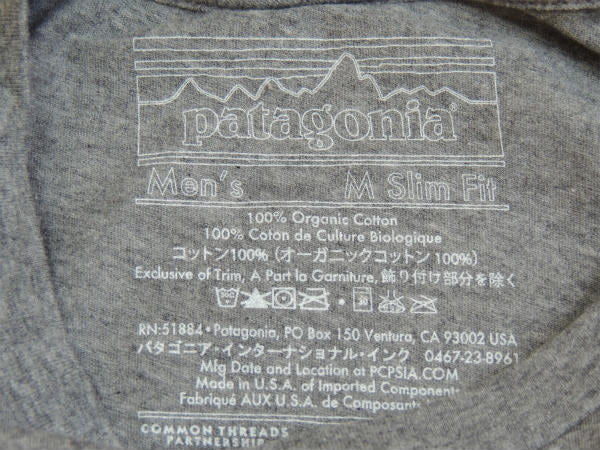 【Patagonia】パタゴニア・カーディフ限定・グレー色・Tシャツ&ステッカー1枚付き/Mサイズ