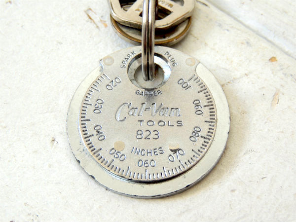 Cal-Van TOOLES・工具 ビンテージ・キーホルダー・プラグギャップツール・US 鍵2本付き