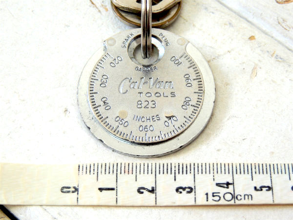 Cal-Van TOOLES・工具 ビンテージ・キーホルダー・プラグギャップツール・US 鍵2本付き