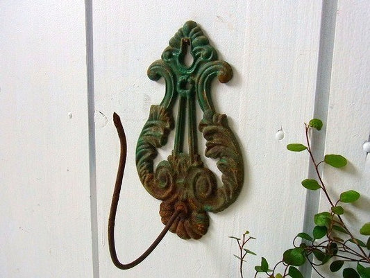 グリーン アイアン製 壁掛け アンティーク 伝票刺し フック USA