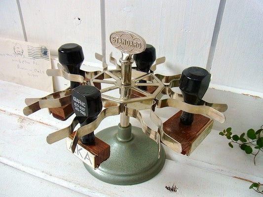 【STANDARD】スチール製・アンティーク・スタンプホルダー　USA