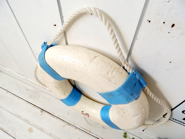 【JIM BUOY/マリン】USA!白×水色・ライフブイ/救命・浮き輪