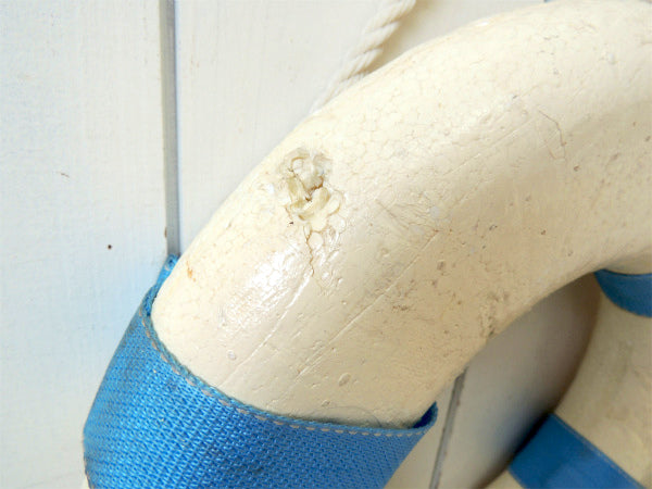 【JIM BUOY/マリン】USA!白×水色・ライフブイ/救命・浮き輪