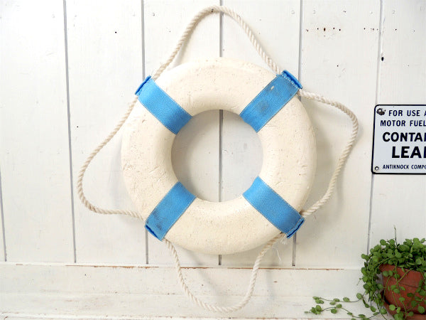 【JIM BUOY】USA!白×水色・ライフブイ/救命浮き輪/マリン ②