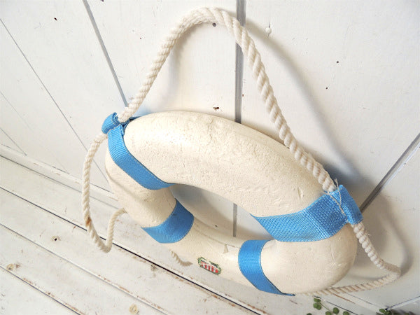 【JIM BUOY】USA!白×水色・ライフブイ/救命浮き輪/マリン ②